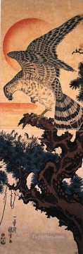 hawk Utagawa Kuniyoshi Ukiyo e Oil Paintings